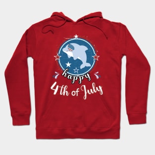 Happy 4Th of July Cute Dolphin Retro Hoodie